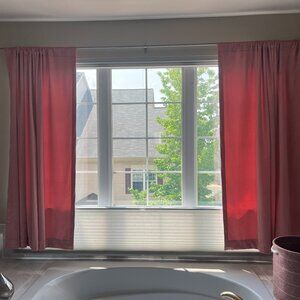 Mauve velvet curtain panels - 2